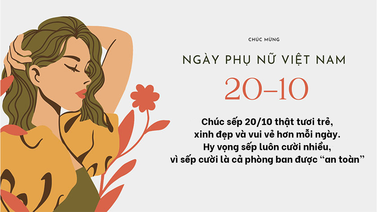 Lời chúc 20/10 dành cho sếp nữ ý nghĩa